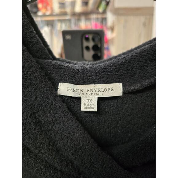 Green Envelope Plus Women's Cowl Neck Lightweight Sweater Top Size 3x - Picture 3 of 4